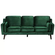 Sofy i kanapy - Beliani Sofa tapicerowana trzyosobowa zielona LOKKA - miniaturka - grafika 1