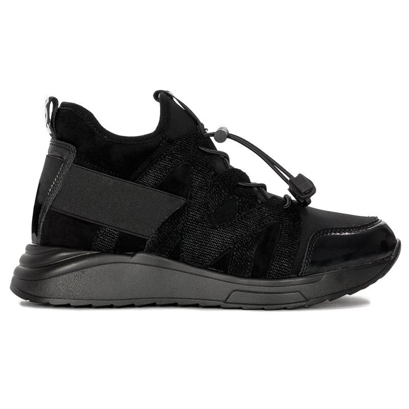 Półbuty Sneakersy damskie Filippo skórzane czarne-36