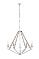 Lampy sufitowe - Kaspa Lampa wisząca Nez 5 jasne drewno 10491519 - miniaturka - grafika 1