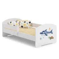 Łóżka dla dzieci i młodzieży - Łóżko dziecięce LUK z barierką 140x70 Rekin - miniaturka - grafika 1