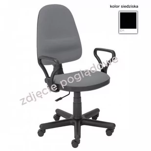 Fotel biurowy, krzesło biurowe Krzesło BRAVO profil GTP4 TS02 tapicerka C-11 czarne NS074-C11 - Fotele i krzesła biurowe - miniaturka - grafika 2