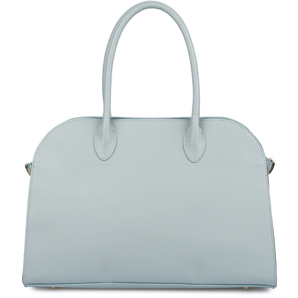 Torebka skórzana damska klasyczna pojemna A4 skóra włoska Beltimore jasno niebieska W21