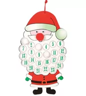Ozdoby bożonarodzeniowe - Wiszący Kalendarz adwentowy Święty Mikołaj DIY - miniaturka - grafika 1