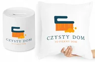 Skarbonki - DLA SPRZĄTACZKI ZESTAW PODUSZKA + SKARBONKA z Nadrukiem ze Zdjęciem - miniaturka - grafika 1