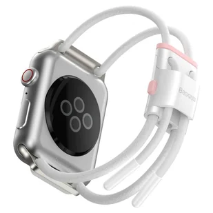 Baseus pasek opaska bransoleta do Apple Watch 42 mm / 44 mm biały (LBAPWA4-B24) - Akcesoria do smartwatchy - miniaturka - grafika 2