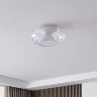 Lampy sufitowe - Lampa sufitowa LED Orasa Lucande, szkło, biały/przezroczysty, Ø 43 cm - miniaturka - grafika 1