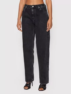 Spodnie damskie - Calvin Klein Jeans Jeansy J20J218614 Czarny Relaxed Fit - grafika 1