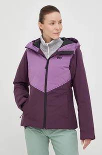 Helly Hansen kurtka narciarska Alpine kolor fioletowy - Kurtki i kamizelki sportowe damskie - miniaturka - grafika 1