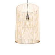 Lampy sufitowe - QAZQA Skandynawska lampa wisząca bambusowa - Natasja - miniaturka - grafika 1