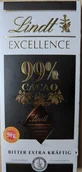 Czekolada - Lindt EXCELLENCE 99% Cocoa 50g - miniaturka - grafika 1