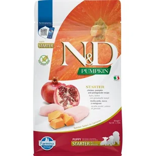 Karma dla psa FARMINA N&D Pumpkin Kurczak z dynią i owocem granatu Starter 800 g - Sucha karma dla psów - miniaturka - grafika 1