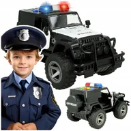 Samochody i pojazdy dla dzieci - SAMOCHÓD POLICYJNY TERENOWY JEEP Z NAPĘDEM 1:16 ŚWIATŁO DŹWIĘK DUŻE KOŁA Z1104 - miniaturka - grafika 1