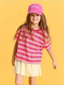 Czapki dla dzieci - Sinsay - Bawełniana czapka z haftowanym napisem "New York" - różowy - miniaturka - grafika 1