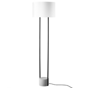 Lampy stojące - Beliani Lampa stojąca biała 153 cm REMUS - miniaturka - grafika 1