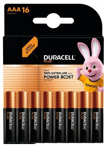 1x16 Duracell Plus Power Boost MN2400 AAA Micro LR03 1,5V