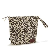 Torby i organizery dla mam - La Millou - Kosmetyczka wodoodporna LEOPARD CREAM by Magdalena Lamparska - miniaturka - grafika 1