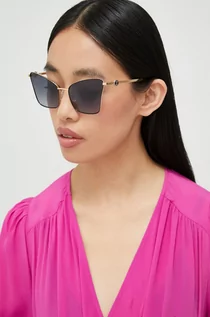 Okulary przeciwsłoneczne - Moschino okulary przeciwsłoneczne damskie kolor złoty - grafika 1