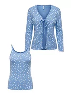 Swetry damskie - ONLY Women's ONLLINAS Kardigan/Singlet CS JRS koszulka z długim rękawem, Prowansja/AOP:Daisy, XS, Prowansja/Aop:Daisy, XS - miniaturka - grafika 1