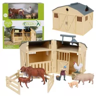 Klocki - Collecta Bam Playset - Zestaw figurek zwierząt wiejskich, obora 3+ - miniaturka - grafika 1