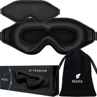 Pozostałe akcesoria kosmetyczne - Opaska na oczy WAYA 3D Premium V2 Czarny worek WAYA - miniaturka - grafika 1