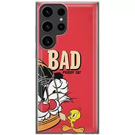 Etui i futerały do telefonów - Etui Sylwester i Tweety 003 Looney Tunes Nadruk pełny Czerwony Producent: Samsung, Model: S23 ULTRA - miniaturka - grafika 1