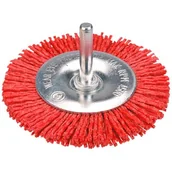 Materiały ścierne - Verto Szczotka ścierna tarczowa, 100mm, z trzpieniem, , 62H714 - miniaturka - grafika 1