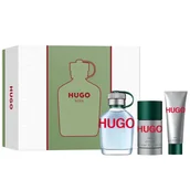Zestawy perfum męskich - Hugo Boss Hugo Man zestaw woda toaletowa spray 125ml + dezodorant sztyft 75ml + żel pod prysznic 50ml - miniaturka - grafika 1