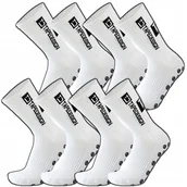 Piłka nożna - SKARPETY PIŁKARSKIE ANTYPOŚLIZGOWE BIAŁE SKARPETKI SPORTOWE GETRY 39-46 - miniaturka - grafika 1