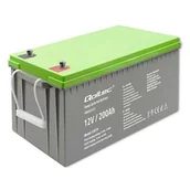 Baterie do zasilaczy awaryjnych UPS - Qoltec Akumulator żelowy Deep Cycle | 12V | 200Ah - miniaturka - grafika 1