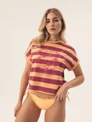 Bluzki damskie - Koszulka z krótkim rękawem Venice Bloovii pomarańczowy, różowy S - miniaturka - grafika 1