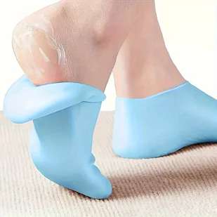 TEMU 1 Para Silikonowych Nawilżających Skarpetek Do Stóp Do Pielęgnacji Suchych, Pękających Stóp Skarpetki Do Masażu Głębokiego Skarpetki Do Pedicure - Pielęgnacja stóp - miniaturka - grafika 1