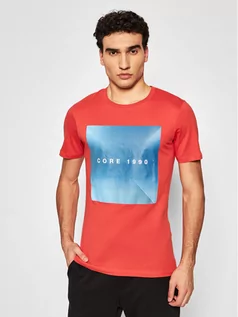 Koszulki męskie - Jones Jack T-Shirt Jasper 12189206 Pomarańczowy Slim Fit - grafika 1