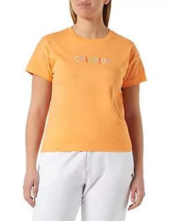 Koszulki i topy damskie - Champion Damska koszulka Legacy Graphics Croptop Boxy S/S, pomarańczowy, XL - grafika 1