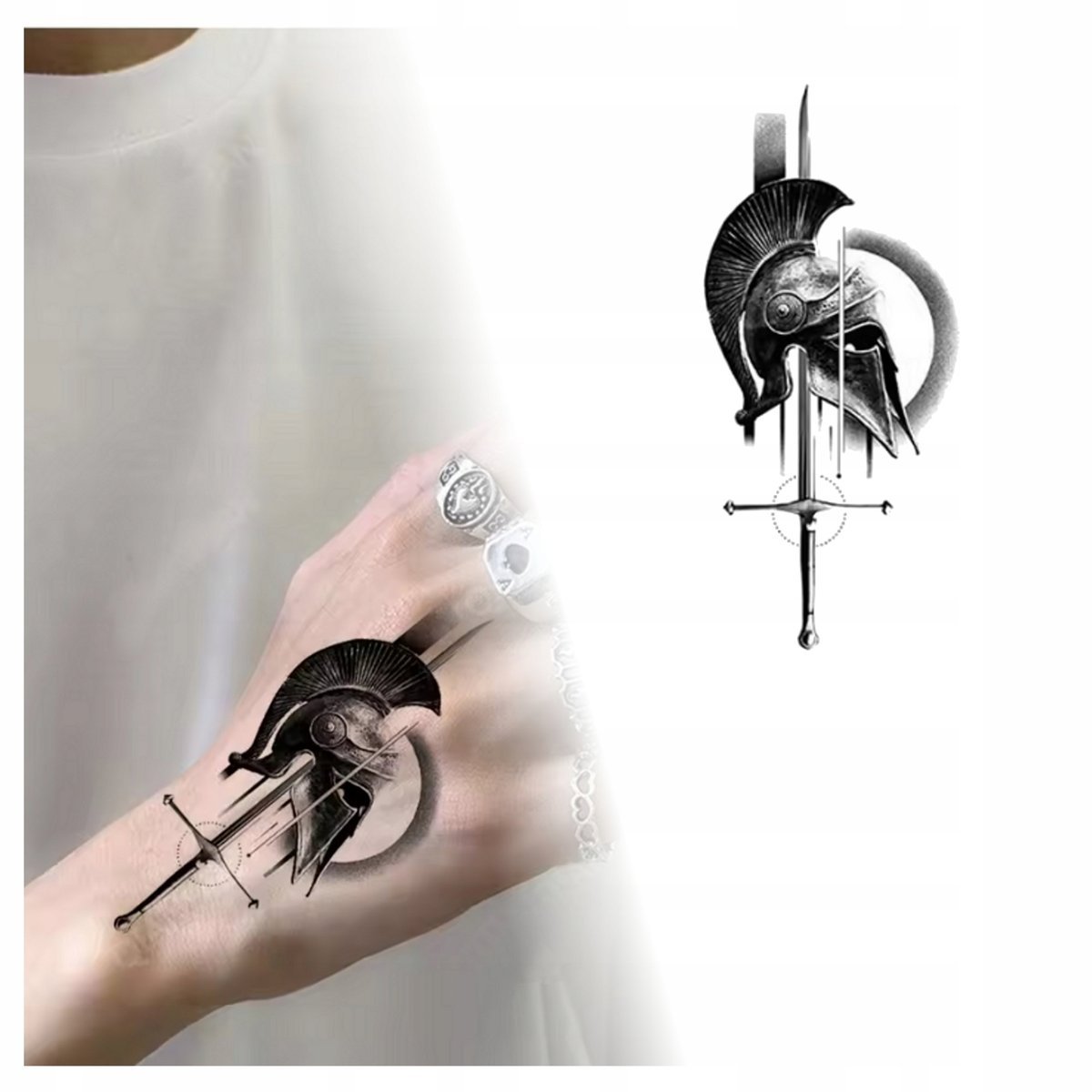 TATUAŻ GLADIATOR MIECZ ZMYWALNY TYMCZASOWY WODNY