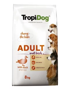 Tropidog Premium Adult Small Breeds Duck&Rice 8 kg - Sucha karma dla psów - miniaturka - grafika 1