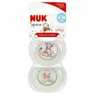Smoczki uspokajające - Nuk Smoczek uspokajający silikonowy 6-18 mies. Star Tygrysek/Kubuś 10736940 2 szt. - miniaturka - grafika 1
