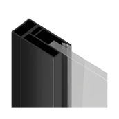 Akcesoria do armatury i ceramiki - Excellent Ortigo profil poszerzający kabiny, 10mm, czarny mat - miniaturka - grafika 1