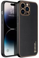 Etui i futerały do telefonów - Dux Ducis Yolo etui iPhone 14 Pro Max elegancki pokrowiec ze skóry ekologicznej czarny - miniaturka - grafika 1