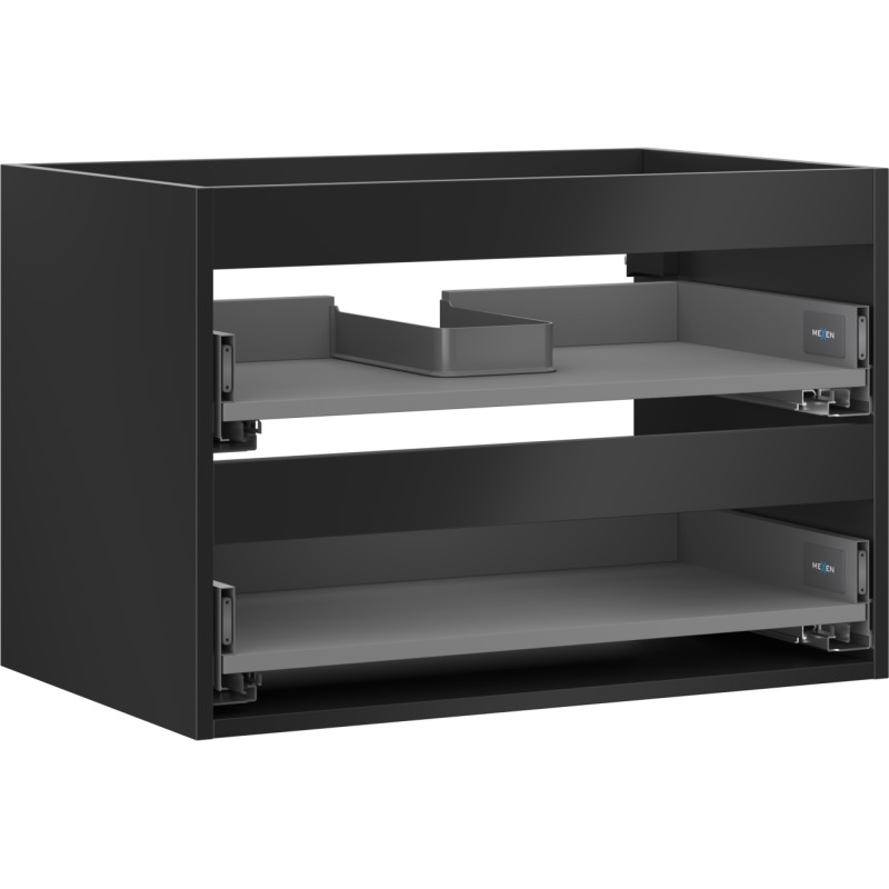 Mexen Box-A korpus szafki podumywalkowej 70 cm, 2 szuflady, czarny mat - 91AX0-0700-470-2-71