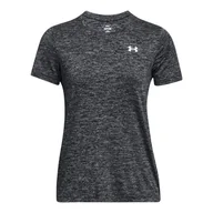 Koszulki i topy damskie - Damska Koszulka z krótkim rękawem UNDER ARMOUR TECH SSC- TWIST 1384230-001 – Czarny - miniaturka - grafika 1