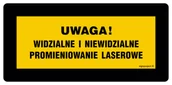 Systemy ekspozycyjne i znaki informacyjne - KB012 UWAGA! URZĄDZENIE LASEROWE KLASY 1, FN - FOLIA SAMOPRZYLEPNA; (400X200MM) - miniaturka - grafika 1