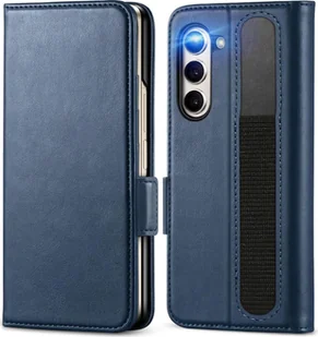 Etui na telefon komórkowy Samsung Galaxy Z Fold 5 z klapką i rysikiem, niebieski - Etui i futerały do telefonów - miniaturka - grafika 1