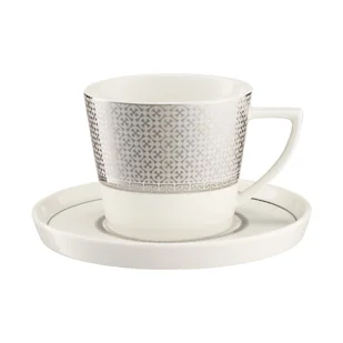 Filiżanka ze spodkiem porcelanowa 240 ml SHIRO - Filiżanki - miniaturka - grafika 1