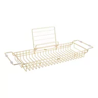 Akcesoria łazienkowe - Metalowa regulowana półka na wannę w kolorze złota PT LIVING Tub, 61-86 cm - miniaturka - grafika 1