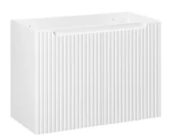 Szafki łazienkowe - Nowoczesna biała szafka łazienkowa z ryflowaniem H9-D43 - miniaturka - grafika 1