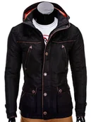 Kurtki męskie - Kurtka - czarna C213 - miniaturka - grafika 1