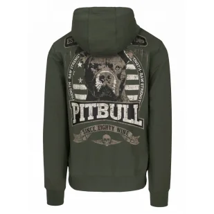 Pitbull bluza rozpinana z kapturem PITBULL Tricot Terry 280 Troublemaker '25 - Old Green - Odzież taktyczna i umundurowanie - miniaturka - grafika 1