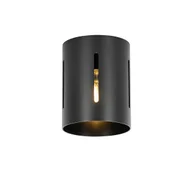 Oprawy, klosze i abażury - QAZQA Designerska lampa sufitowa czarna - Yana - miniaturka - grafika 1