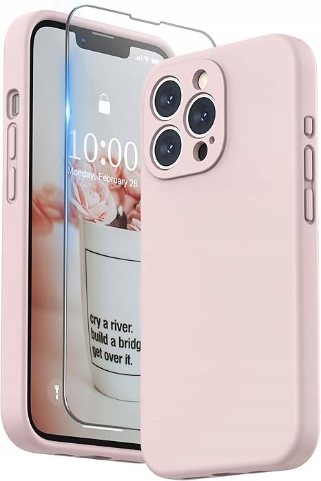 Etui Na Telefon Iphone 15 Pro Różowe +2 Szt Szkła Hartowanego Jzg