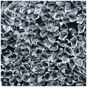 Akcesoria kominkowe - Kamyki Ozdobne Fire Glass - Kryształ Transparentny - miniaturka - grafika 1